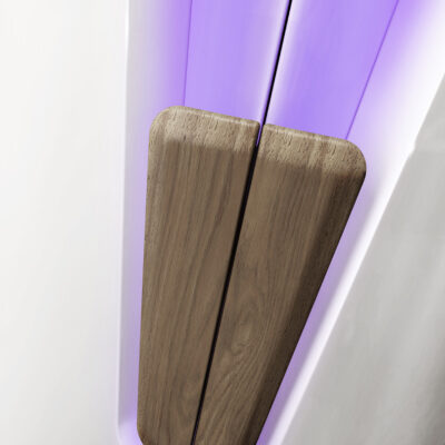 luxura v 8 tanning bed booth detail