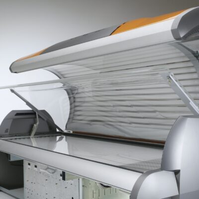 luxura x 5 tanning bed open no front plate