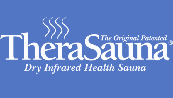 therasauna white on blue logo