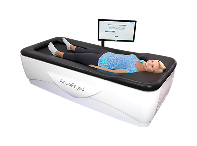 aqua frixio hydro massage therapy bed with woman