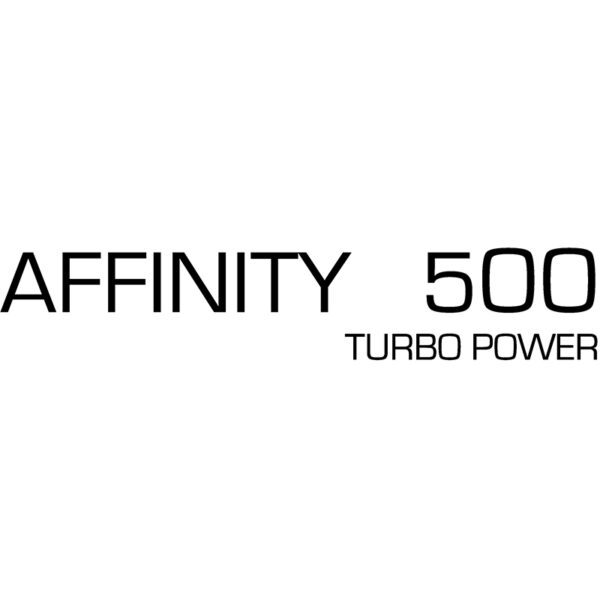 Affinity 500 turbo power on a white background