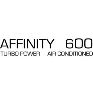 Affinity 600 Turbo Power Logo on a White Background