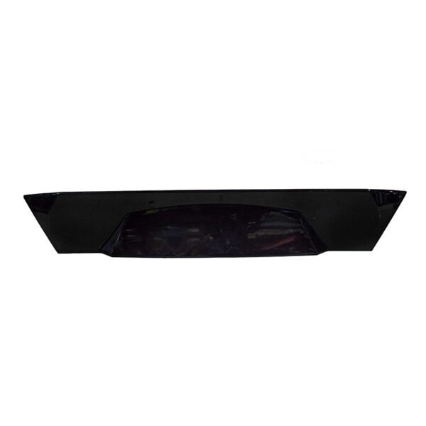 A black plastic tray with a handle on top.