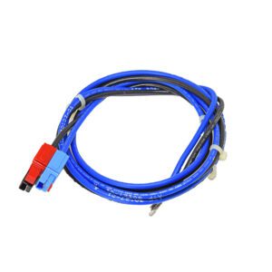 A Blue and Black Color Wire With Two Connectors