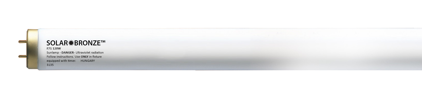 A white tube with green background