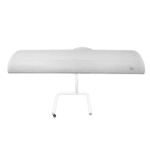 A white plastic object sitting on top of a table.