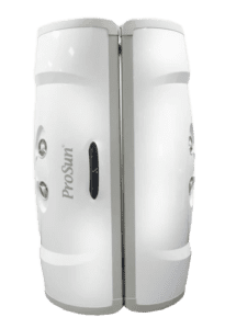 A close up of the side of a white device